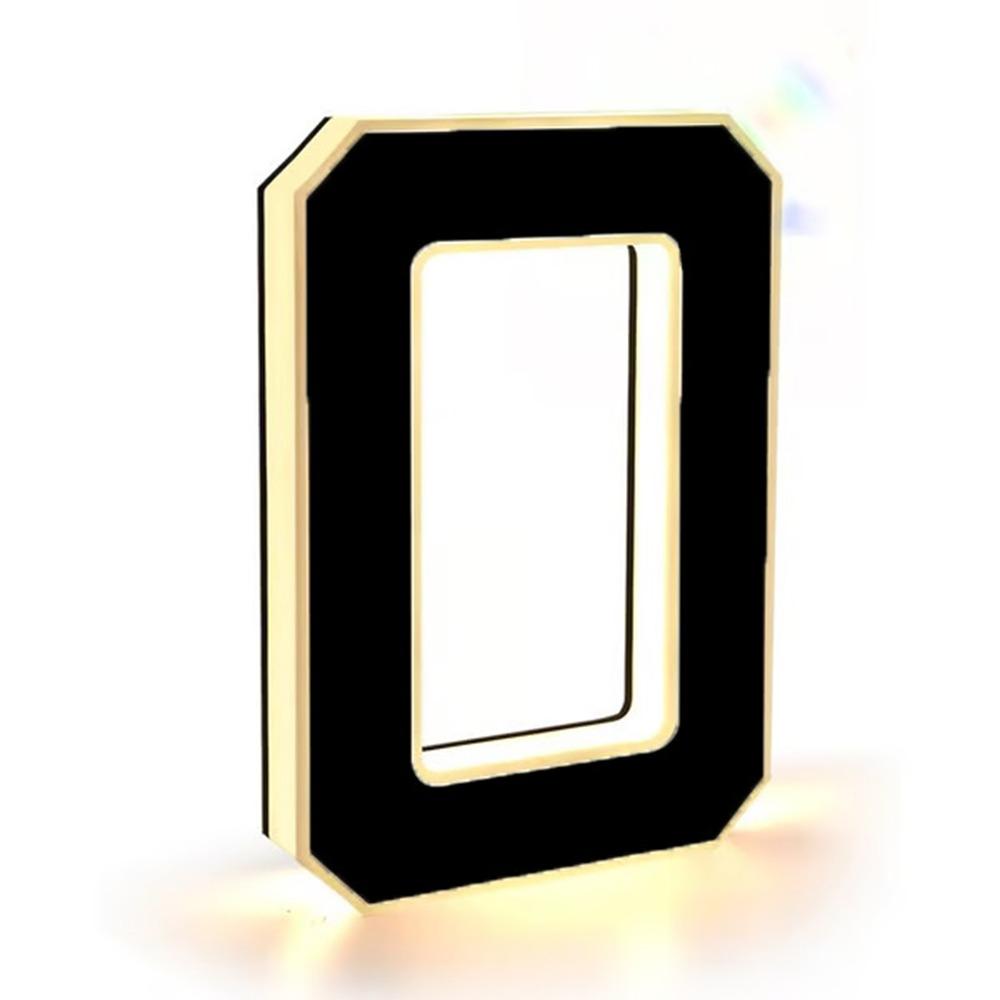12V Power Illuminated House Number Sign 0-9 A-B Home Wall Decor LED Address Sign House