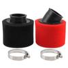 35/38/40/42/45/48/50mm Air Filter Black/Red Double Sponge Filter Cleaner Off Road Motorcycle ATV Beach Dirt Pit Bike Accessories