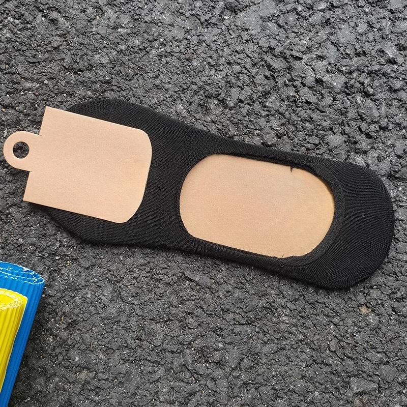 

Мужские летние тонкие повседневные однотонные носки-подследники из силикона с невидимым краем и противоскользящим эффектом 1 pair чёрный