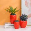Erdbeer-Vase Schöne Dekorative Fruchtförmige Keramikvase für Couchtisch Bücherregal