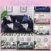 Contemporary Stretchable Sofa Cover With Elastic Geometric Pattern For 1-4 Seater Sofas