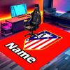 Custom Name Personalized Football Team Print Carpet, Versatile Home Decor Rug, for Playroom, Apartment, Balcony, Entryway, Hallway Gift