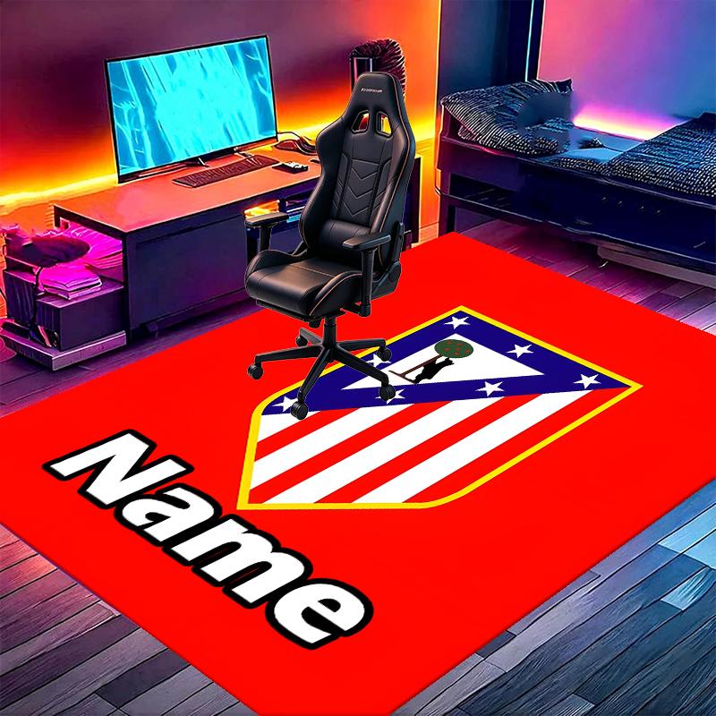 Custom Name Personalized Football Team Print Carpet, Versatile Home Decor Rug, for Playroom, Apartment, Balcony, Entryway, Hallway Gift