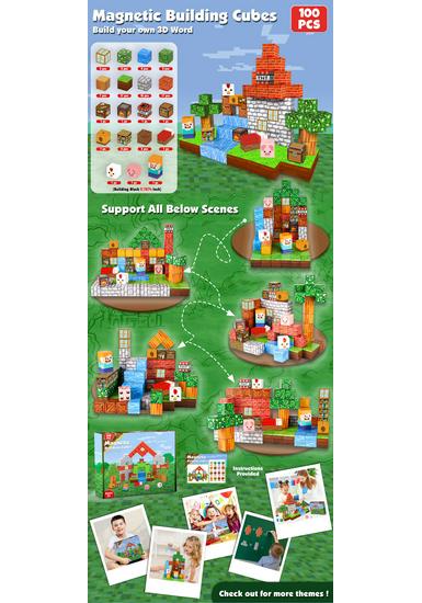 Magnetic Building Blocks: My Forest World Educational Toy Set for Kids