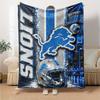 Detroit Lions Print Flannel Blanket High Quality Warm Comfortable Cover for All Seasons Perfect for Gifts Home Decor