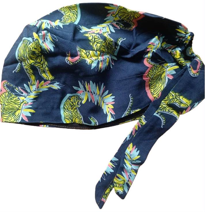 Floral Animal Print Cotton Surgical & Kitchen Cap
