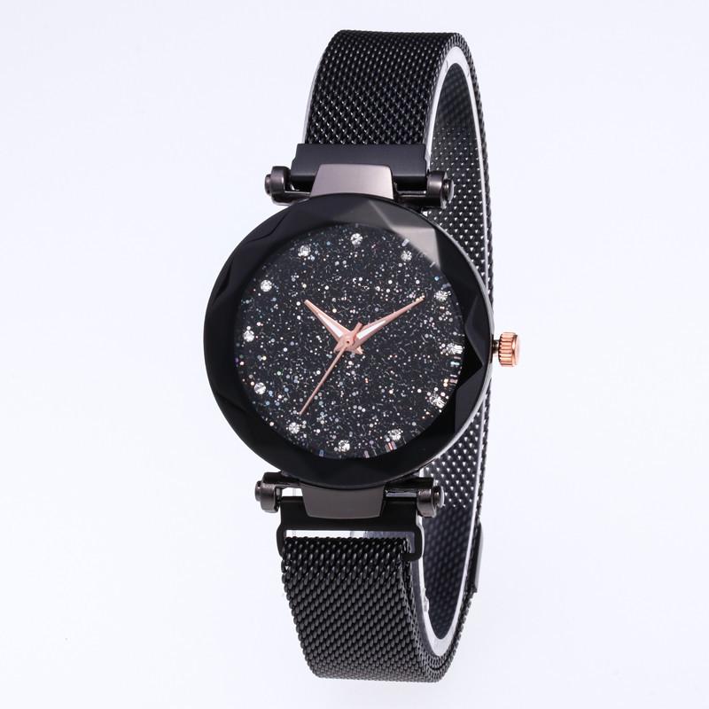 Magnetic Mesh Belt Starry Sky Watch Female