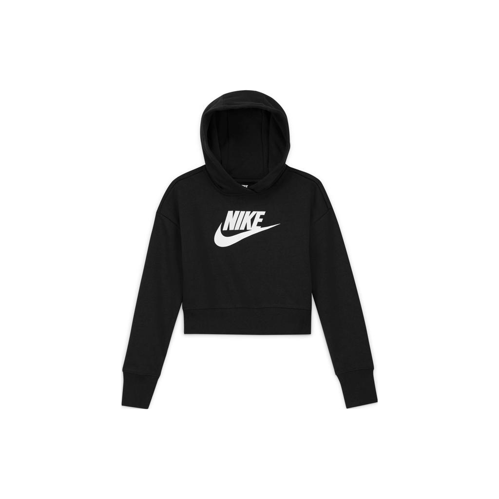 Nike Logo Print Hooded Long Sleeve Sweatshirt Kids sweatshirt Black DC7210-010