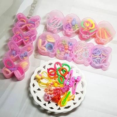 Elástico Colorido Mini Presilha de Garra Acessórios para Cabelo (3 tipos) Laços de Cabelo para Crianças Pequenas Lembrancinhas de Creche Presentes para Escola Primária