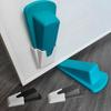 Silicone Safety Door Stopper with Metal Alloy Rubber Door Stop Wedge Works Quite Hold Heavy Doors Firmly by Non-Skid Base Grip