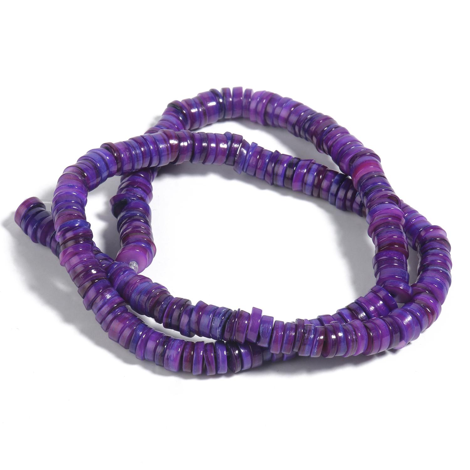 

Плоские бусины в виде пресноводных ракушек Heishi, круглые свободные бусины-разделители Rondelle для изготовления ювелирных изделий, браслеты из перламутровых ракушек своими руками, 15 дюймов 6mm