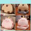 Rice Ball Cartoon 3 In 1 Capybara Pillow Air Conditioning Blanket Nap Plush Toy