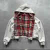 Primavera Autunno Cardigan Lento Giacca Maglione Giacca Streetwear Retro con Zip Quadrata Double-sided Felpa Uomo Donna