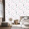 Rabbits In Front of Flowers Wallpaper for Living Room and Bedroom 50x1000