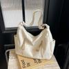 Chic Minimalist Canvas Tote Bag For Women Large Capacity Trendy Shoulder Bag 2024 New