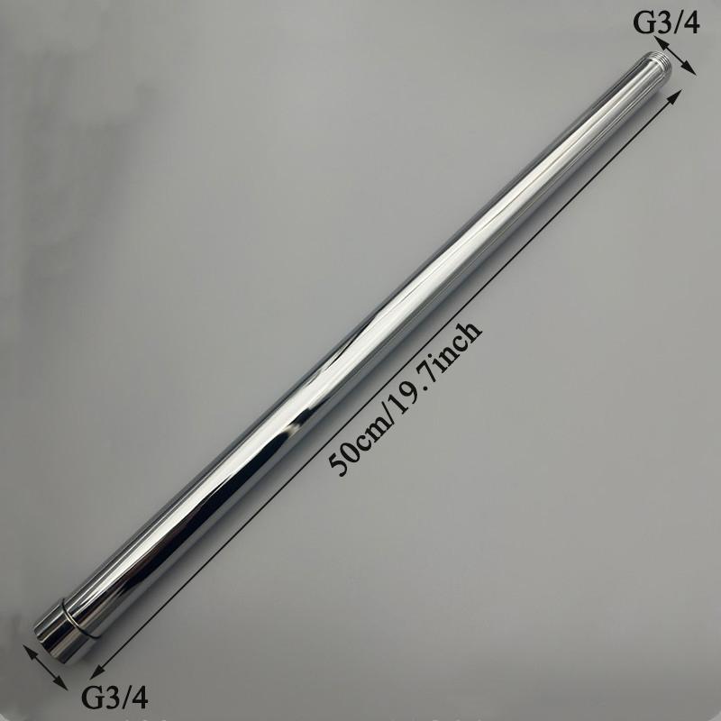 20/30/40/50cm Duschverlängerungsrohr G3/4 Rund Badezimmer Duscharm Edelstahl Rundes Duschverlängerungsrohr Verlängerungsrohr