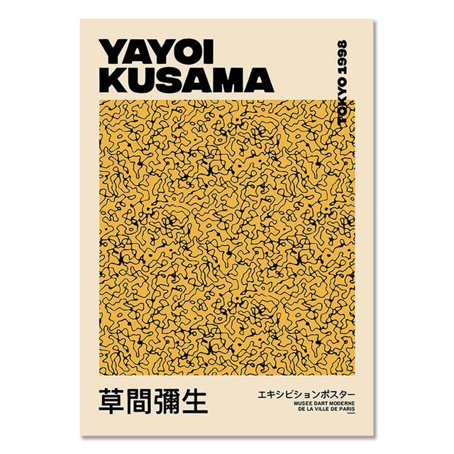 Yayoi Kusama Pumpkin Posters Abstract Nordic Canvas Painting Modern Wall Art Prints Gallery Decor Pictures for Living Room Decor