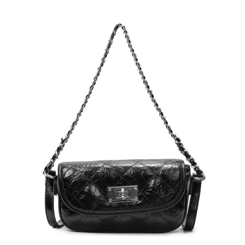 Mini Chain Bag Women's New Versatile High-quality Texture Niche Silver Messenger Bag