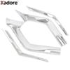 For Nissan Rogue X-Trail T32 2014 2015 2016 Chrome Car Front Center Grille Grills Cover Trim Head Racing Grill Strip Accessories