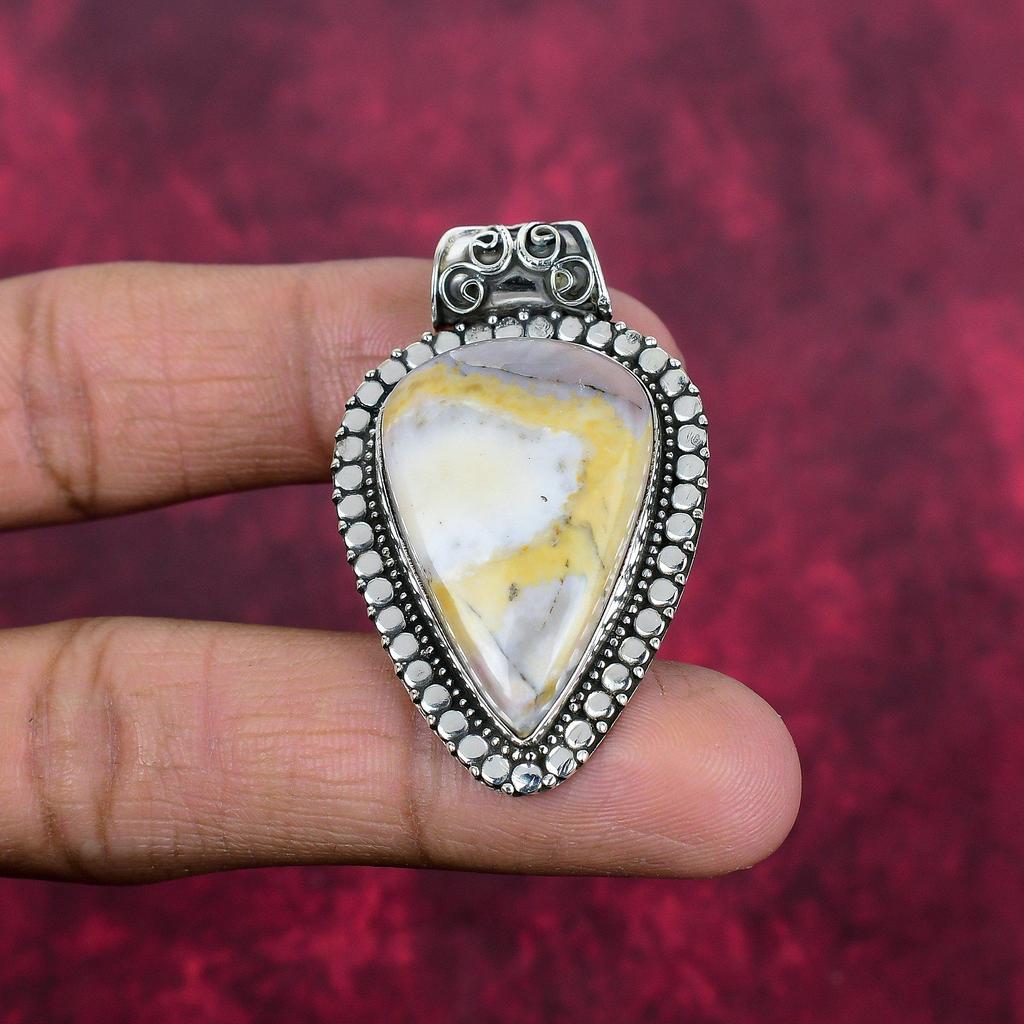 Dendrite Opal 925 Solid Sterling Silver Pendant, Handmade Gemstone Jewelry Pendant Gift For Birthday