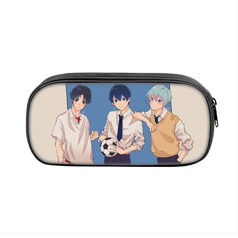 Bluelock Printed Pencil Case, Blue Prison Primary And Secondary School Children'S Pencil Stationery Storage Bag