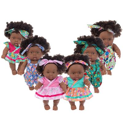 8 Inch African Black Baby Doll Realistic Cute Lifelike Play Doll With Clothes For Kids Perfect For