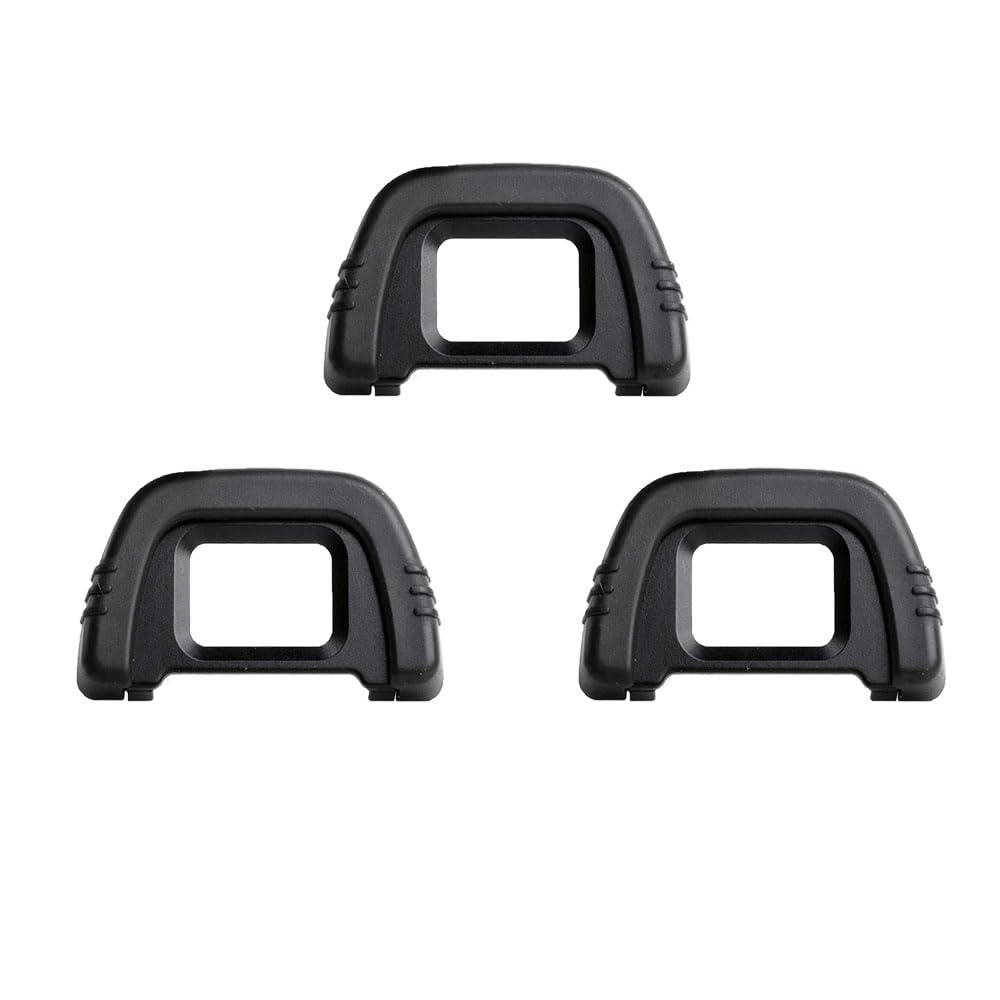 

Rubber Eyecup Eyepiece Camera Finder Replacement, Eyecup, Compatible, 3-Pack (Black, DK-21 Compatible) чорний