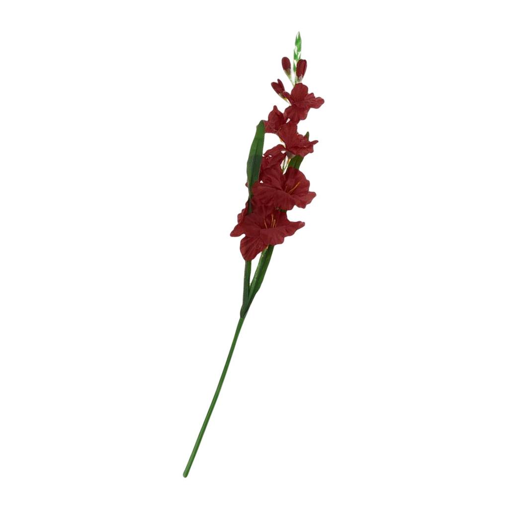 Home Decor Artificial Gladiolus Flower Yellow Silk Lifelike Fake Flower for Wedding Table Arrangement Centerpiece