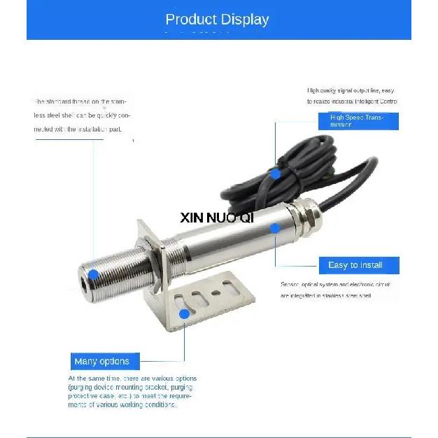Industrial Non-contact Online Infrared Thermodetector Probe High Temperature Infrared Temperature Sensor Transmitter 4-20ma