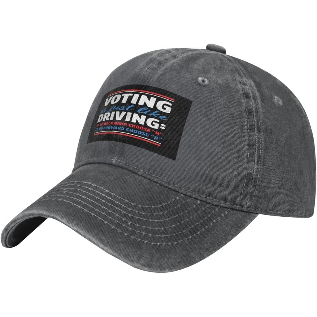 Voting Is Just Like Driving Washed Baseball Cap Cotton Adjustable Low Profile Outdoor Casual Hat