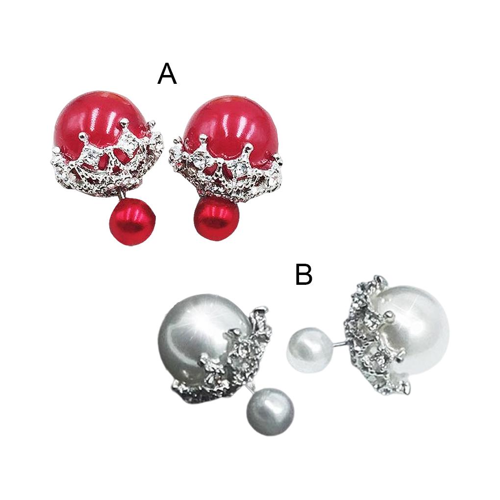 2 Stück Damen Ohrringe Perlen Ohrstecker Ornament Schlichte Mode Ohrring Ohrschmuck für Partydekorationen Schmuck