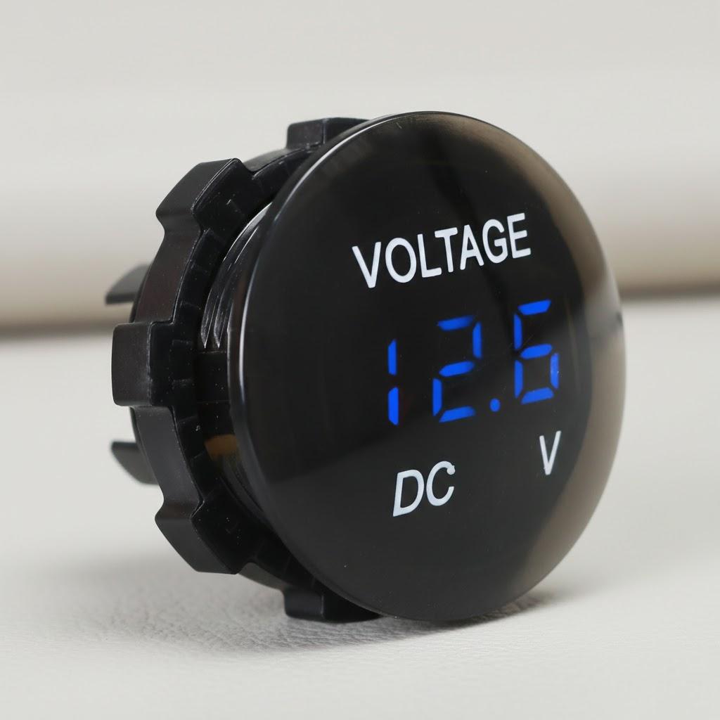 DC 12V 24V Digital Volt Meter Voltage Tester LED Display Automotive Motorcycle Boat Truck Accessories