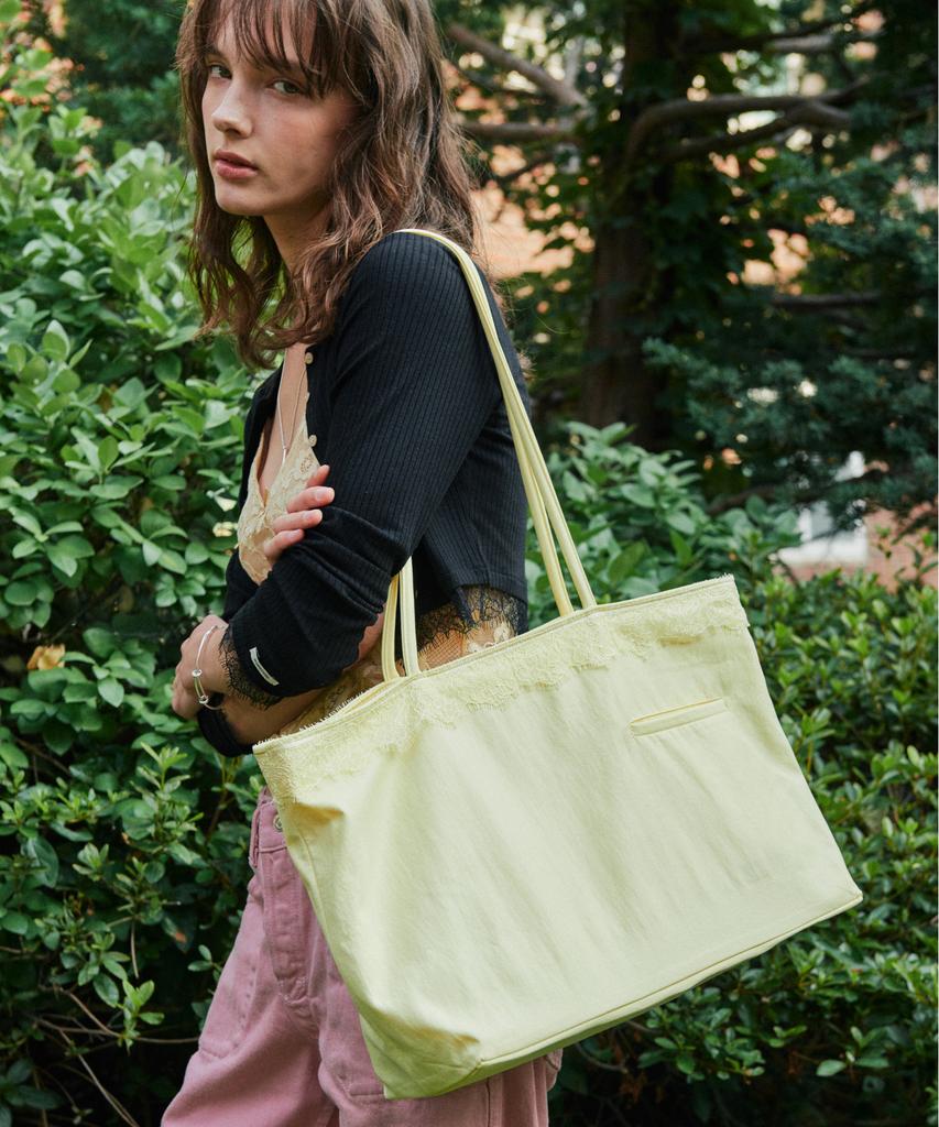 Jedrefeb5 Lace Slit Big Shopper 3 Colors