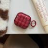 Nische rotes Karomuster halbtransparent AirPods 4. Generation Ohrhörerhülle das neue Modell ist geeignet für Apple 2. Generation AirPods 3. Generation Schutz