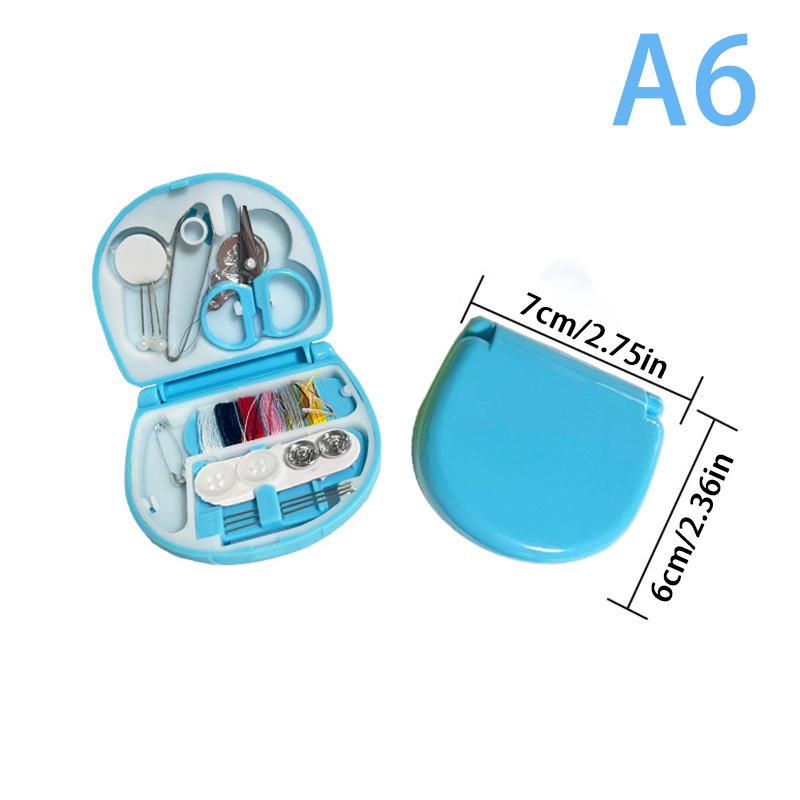 1Set Knöpfe Pins Aufbewahrungsboxen Nähkasten Haushalt Tragbarer Reise Mini Nähset Schere Fingerhut Nadelfäden Box Set