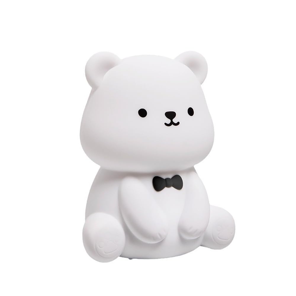 Cute Night Dimmable LED USB Touch Portable Bedside Silicone Warm Breastfeeding Indirect Lighting Bear Light, Light, Timer, Charging, Control, Lamp,