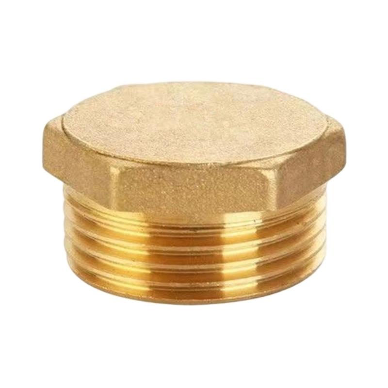 Male Thread Brass Pipe Hexagonal Head End Caps Plug Fitting Coupler Connector Adapters Pipe Plumbing Fitting Adapters