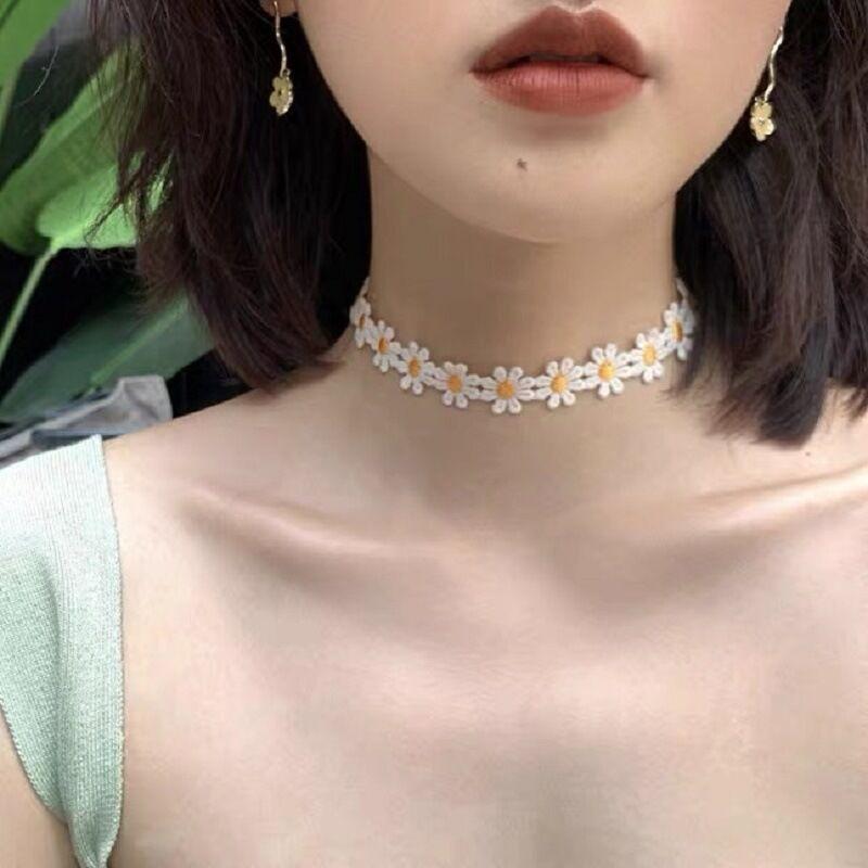 European and American Gothic style, lace necklace, collarbone chain, female choker, minimalist necklace, black punk accessory, collar, neckband