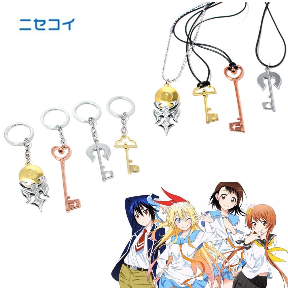 Collier avec pendentif empreinte digitale Nisekoi avec design de personnage de dessin animé pour les fans d'anime