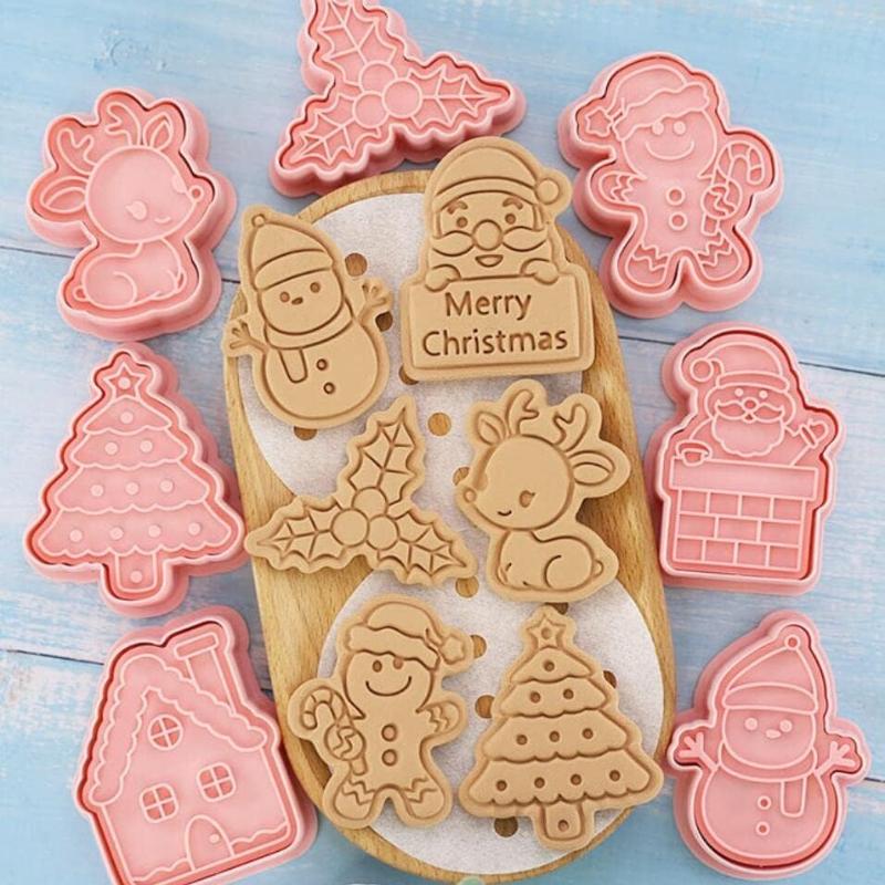 3D Cartoon Cookie Cutter Durable Fondant Press Baking Mold For Holiday Party Christmas Cake Decoration Kitchen Tool Supplies
