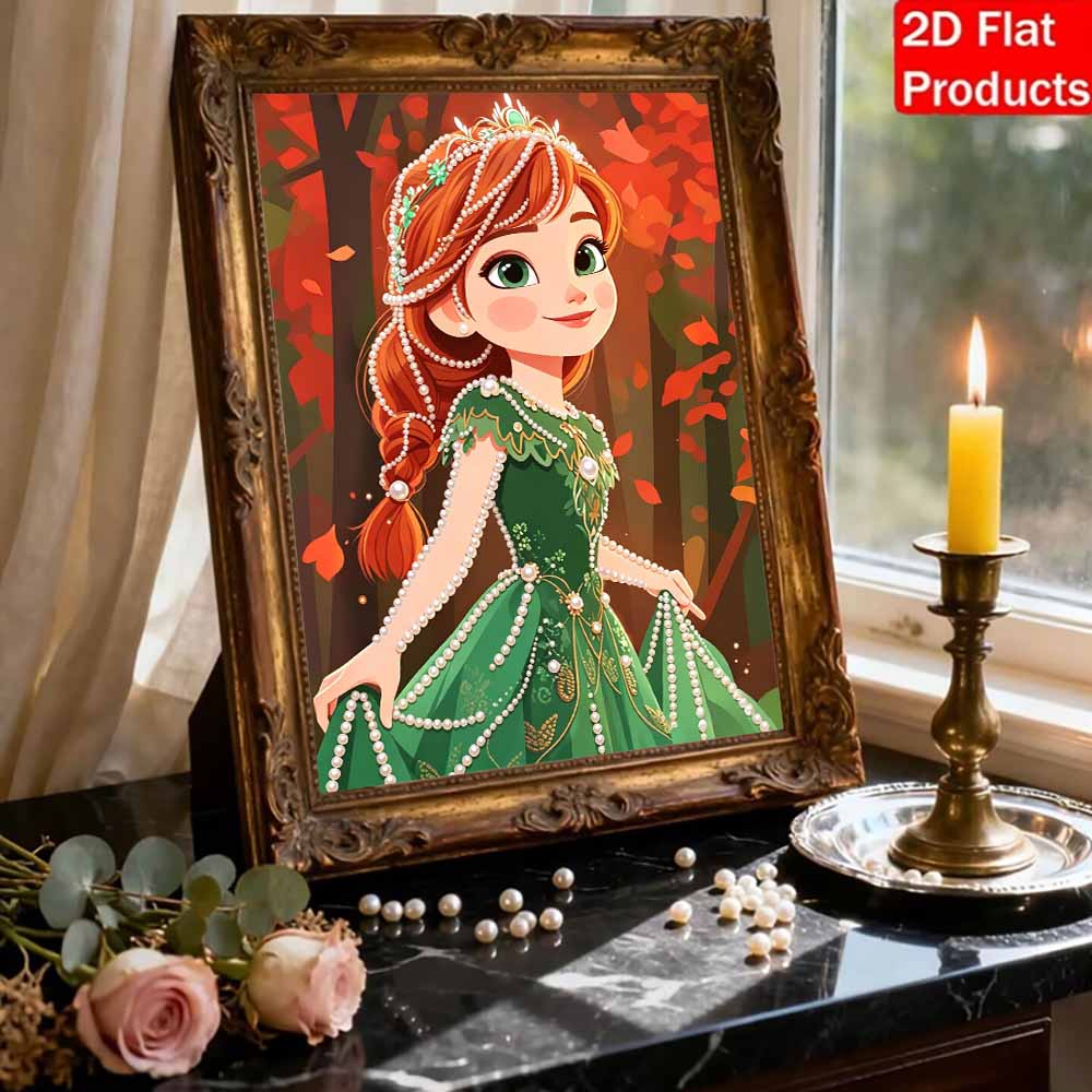 Disney DIY Pearl Art Painting Frozen Anna Home Wall Decoration Pearl Gemstone Painting Pictures Crafts Home Decoration