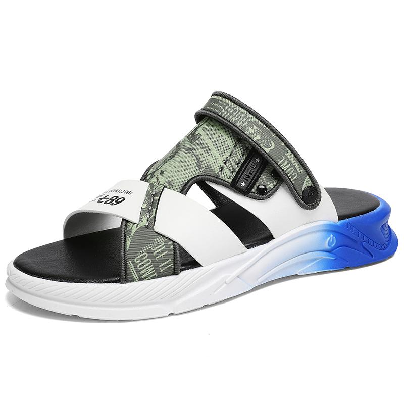 

2025 Men s Beach Sandals Black Grey Green | Non-Slip Outdoor Shoes with Arch Support | Waterproof & Lightweight for Summer 39-44 44 зелёный