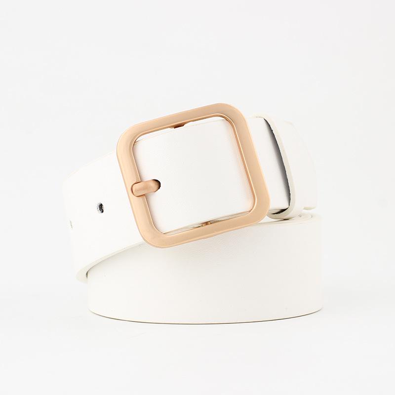 Women's Korean Style Fashion Belt with Square Buckle