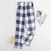 Women's Elastic Waist Plaid Fleece Pajama Pants Loose Fit Sleep Pants For Loungewear