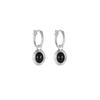 Oval Black Drop Earrings for Women - Stylish, Versatile, and Trendy Needle Back Design