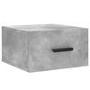 VidaXL Wall-mounted Bedside Table Concrete Grey 35x35x20 Cm 829844