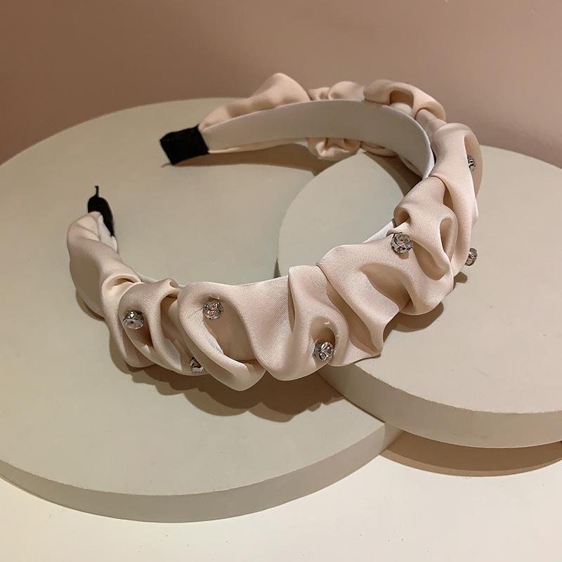 Candy Color Waffle Headband: High Crown, Advanced Face Wash Sponge, Wide Edge Hair Hoop for Early Spring.