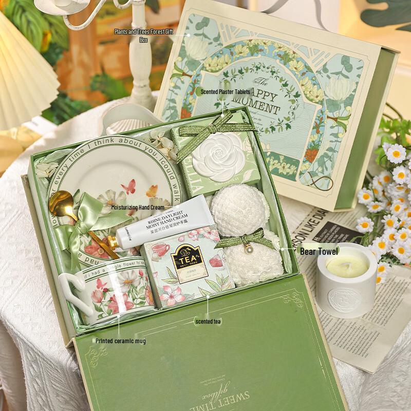 Romantic Forest Ceramic Mug and Saucer Set