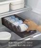 Yamazaki Refrigerator Can Storage x D14 x Tower Refrigerator Maximizes Space Use Rack, Black, Approx. W37.5 H8.2cm, Series, Storage, (5767)