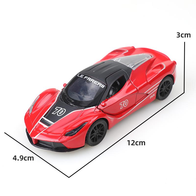 (Bagged) 1:36 Alloy Pullback Racing Car Simulation Toy, Cool Three-Door Racing Car, Children's Toy.